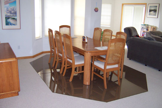 plastic floor mat dining room